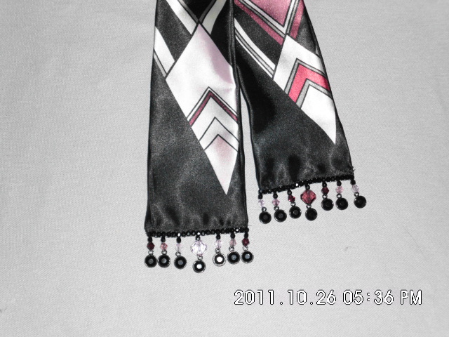 Art Deco bead embellished scarf